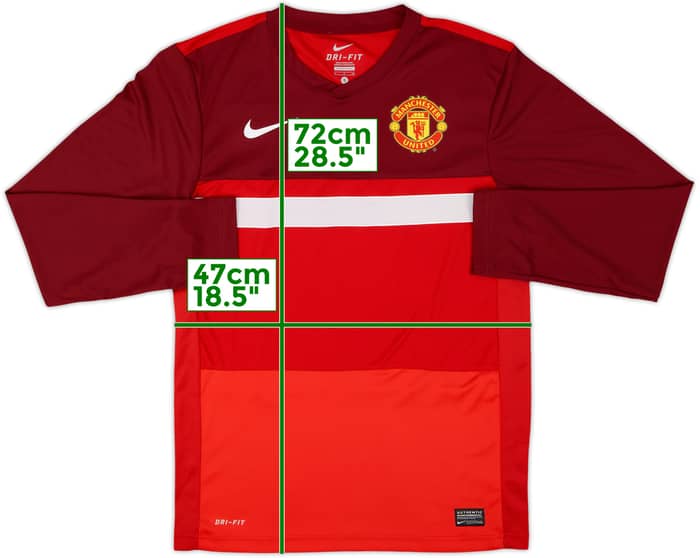 2011-12 Manchester United Nike Training L/S Shirt - 9/10 - (S)