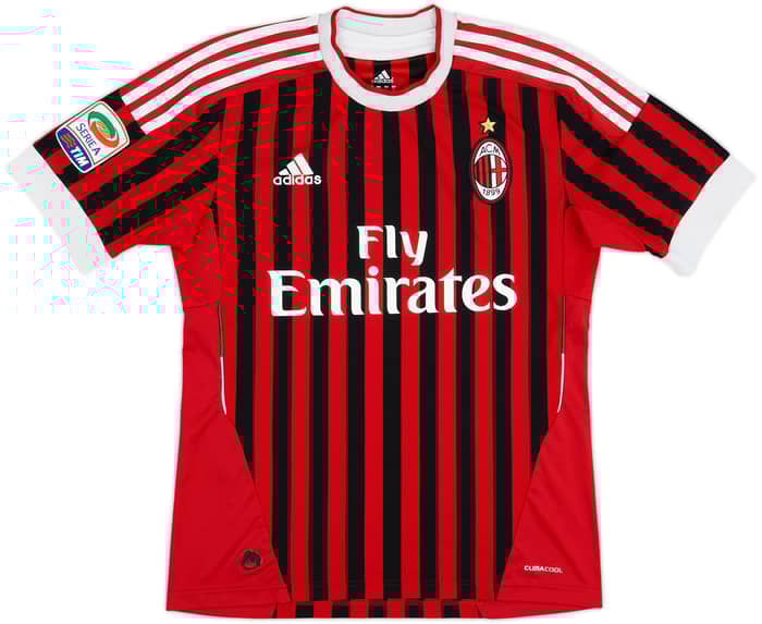 2011-12 AC Milan Home Shirt Ibrahimovic #11 - 6/10 - (S)