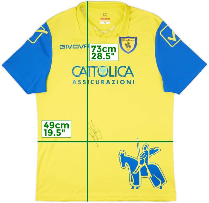 2013-14 Chievo Verona Signed Home Shirt - 6/10 - (XL)