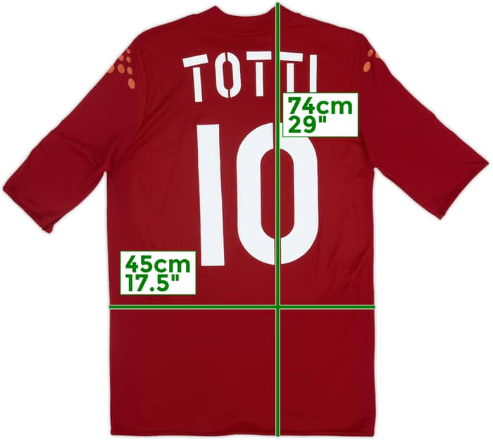 2003-04 Roma Camiseta de local Totti #10 - 7/10 - (L)