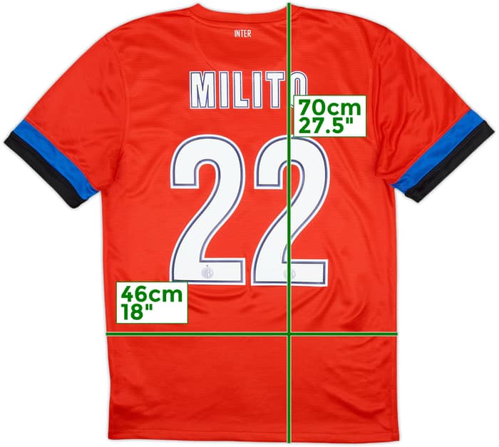 2012-13 Inter Milan Away Shirt Milito #22 - 4/10 - (S)