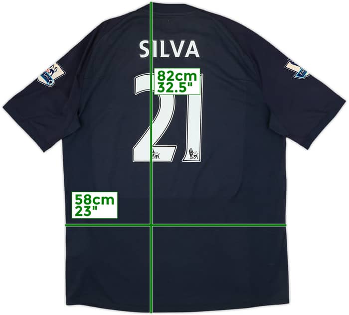 2010-12 Manchester City Away Shirt Silva #21 - 5/10 - (XL)