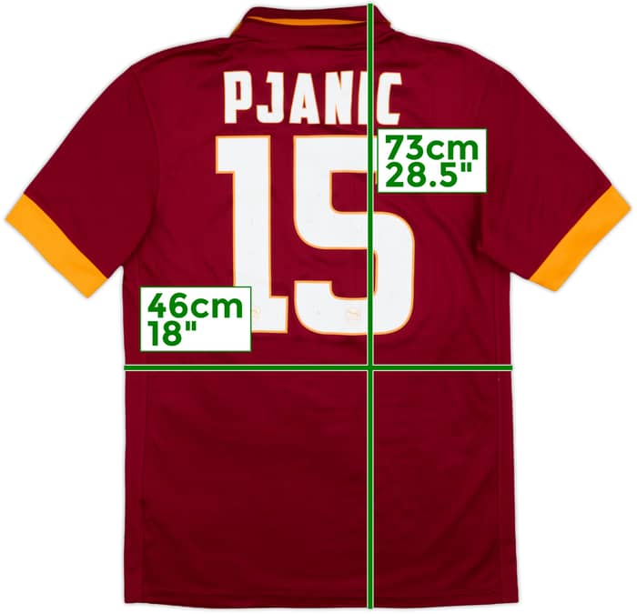 2014-15 Roma Home Shirt Pjanic #15 - 9/10 - (S)