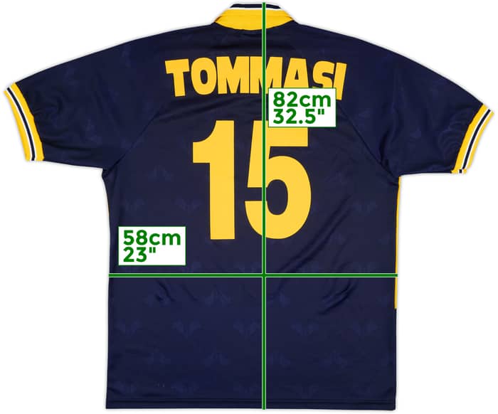 1995-96 Hellas Verona Home Shirt Tommasi #15 - 8/10 - (XL)