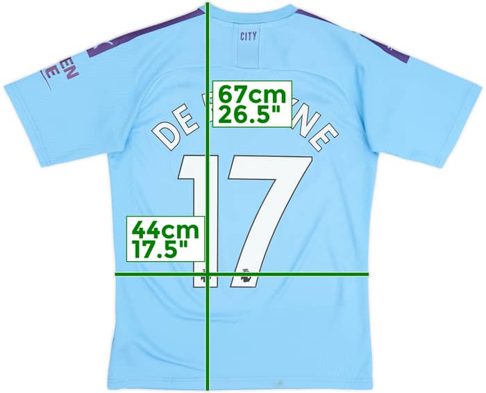 2019-20 Manchester City Home Shirt De Bruyne #17 - 5/10 - (S)
