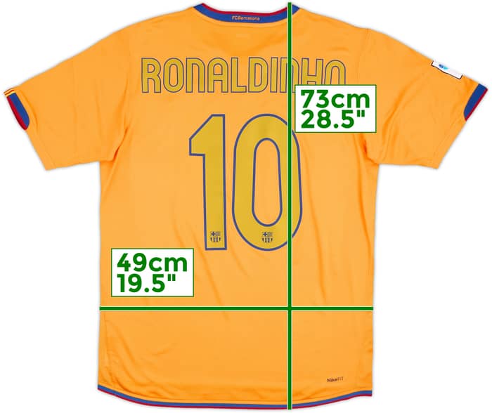 2006-08 Barcelona Away Shirt Ronaldinho #10 - 10/10 - (M)