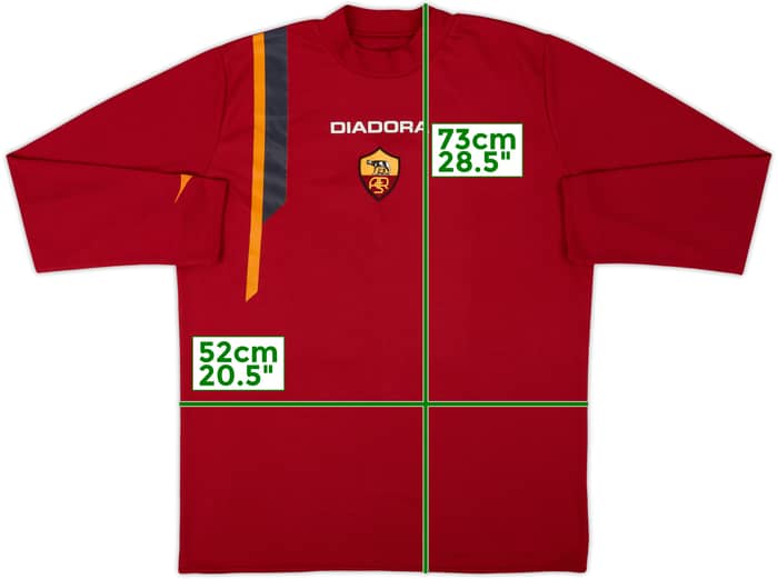 2005-06 Roma Diadora Training L/S Shirt - 6/10 - (XL)