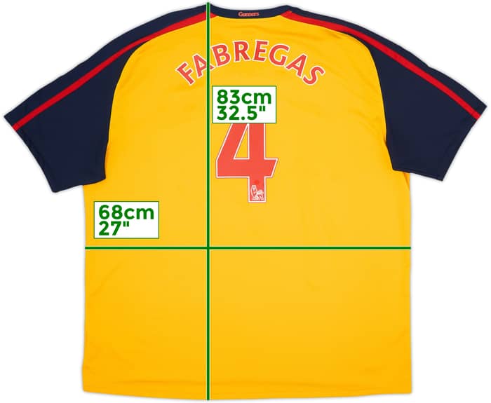 2008-09 Arsenal Away Shirt Fabregas #4 - 8/10 - (3XL)
