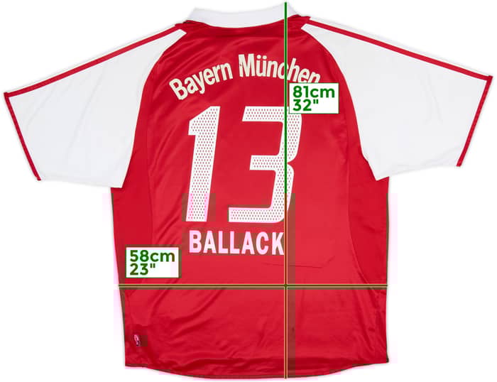 2003-04 Bayern Munich Camiseta Local Ballack #13 - 6/10 - (XL)