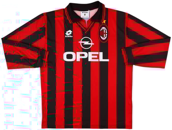 1997-98 AC Milan Home L/S Shirt - 8/10 - (XL)