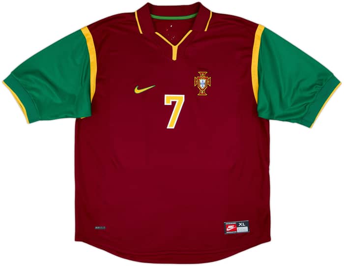 1999-00 Portugal Home Shirt Figo #7 - 8/10 - (XL)