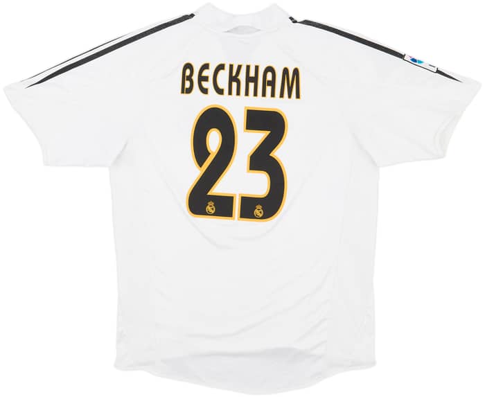 2004-05 Real Madrid Home Shirt Beckham #23 - 7/10 - (M)