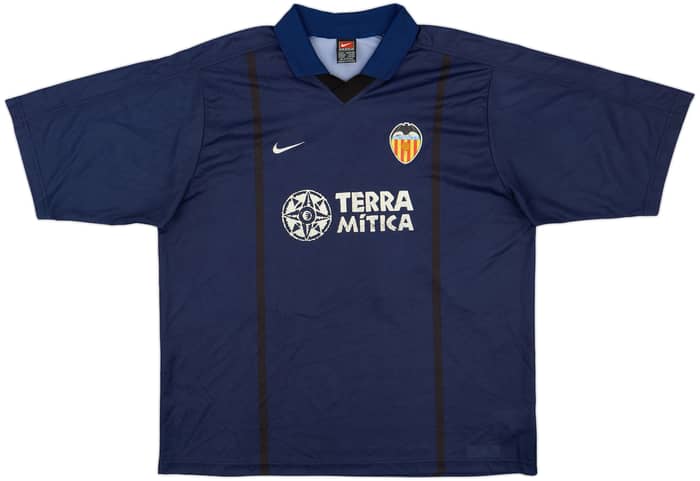 2000-01 Valencia Basic Away Shirt Aimar #22 - 5/10 - (XL)