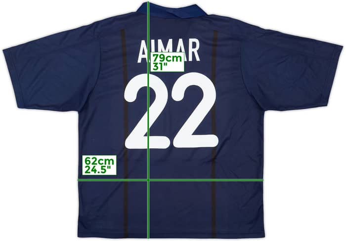 2000-01 Valencia Basic Away Shirt Aimar #22 - 5/10 - (XL)