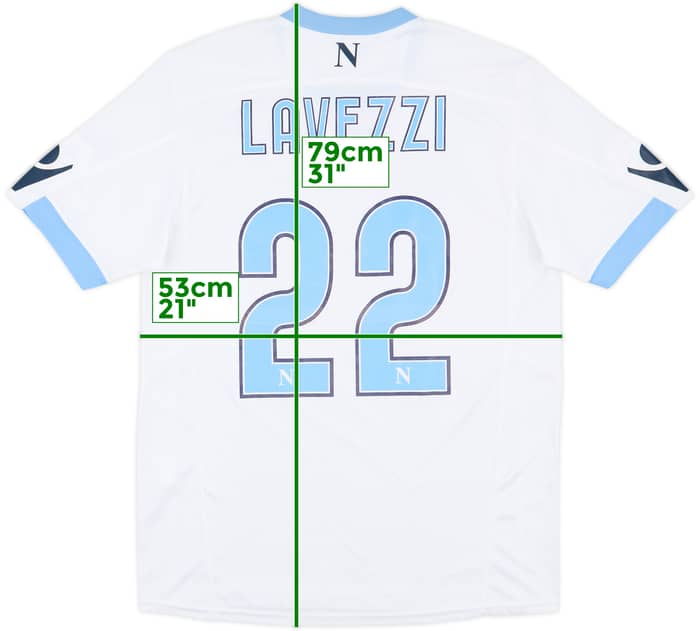 2010-11 Napoli Away Shirt Lavezzi #22 - 8/10 - (M)