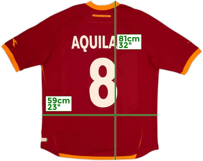 2006-07 Roma Home Shirt Aquiliani #8 - 8/10 - (XXL)