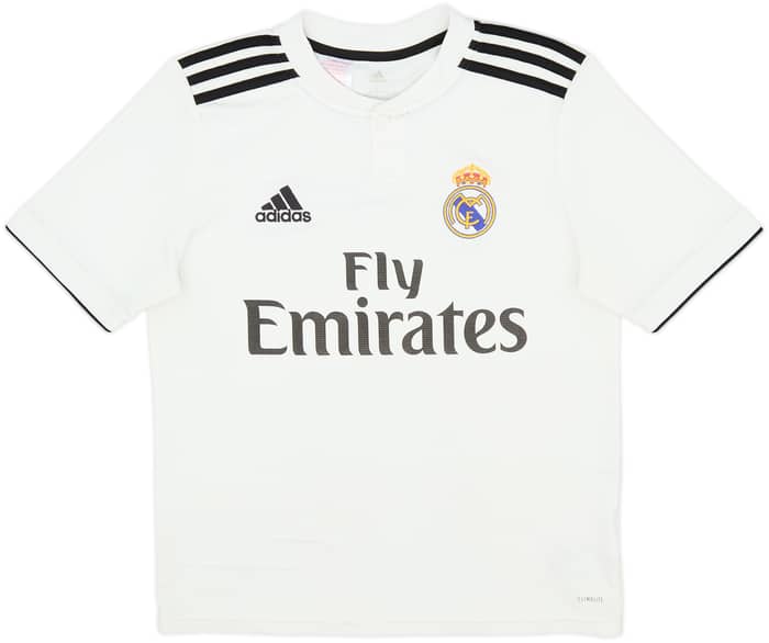 2018-19 Real Madrid Home Shirt - 8/10 - (L.Boys)