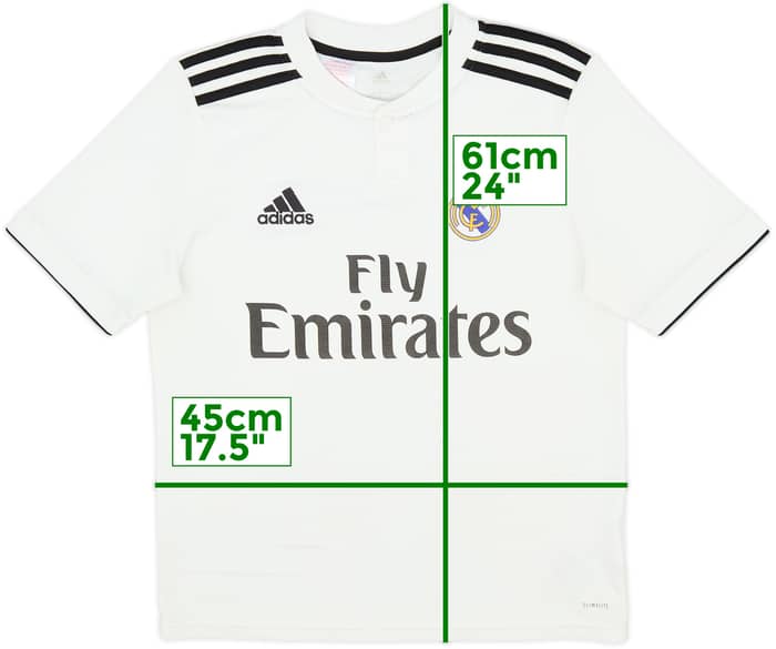 2018-19 Real Madrid Home Shirt - 8/10 - (L.Boys)
