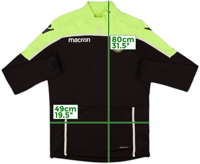 2018-19 Udinese Macron 1/4 Zip Drill Top - 5/10 - (M)