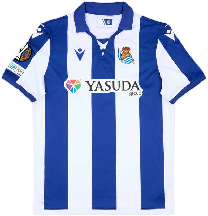 2024-25 Real Sociedad Match Issue Europa League Home Shirt Olasagasti #16