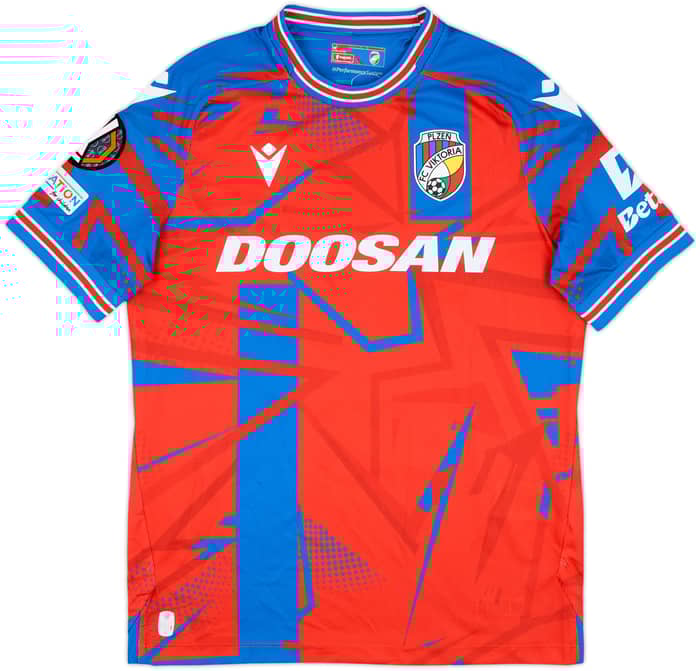 2024-25 Viktoria Plzen Match Issue Europa League Home Shirt Kalvach #23