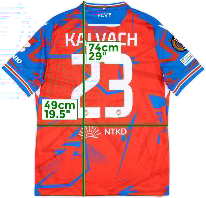 2024-25 Viktoria Plzen Match Issue Europa League Home Shirt Kalvach #23