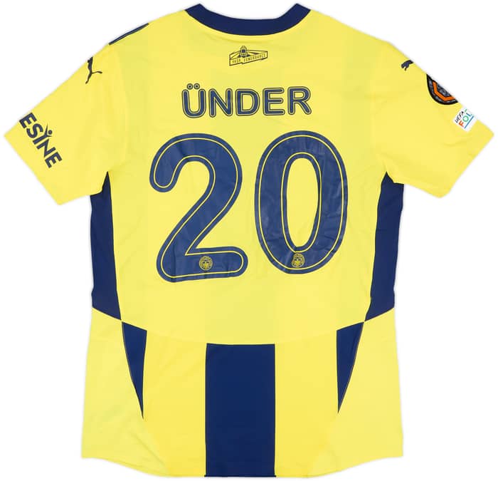 2024-25 Fenerbahce Match Issue Europa League Home Shirt Under #20