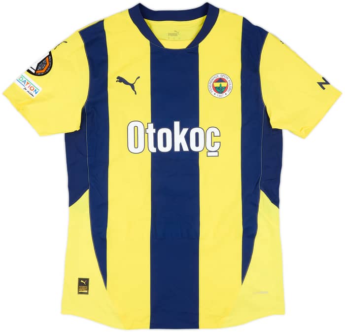 2024-25 Fenerbahce Match Issue Europa League Home Shirt Under #20