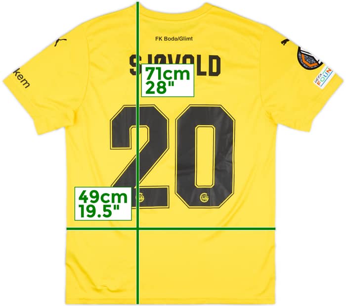 2024-25 Bodo/Glimt Match Issue Europa League Home Shirt Sjovold #20
