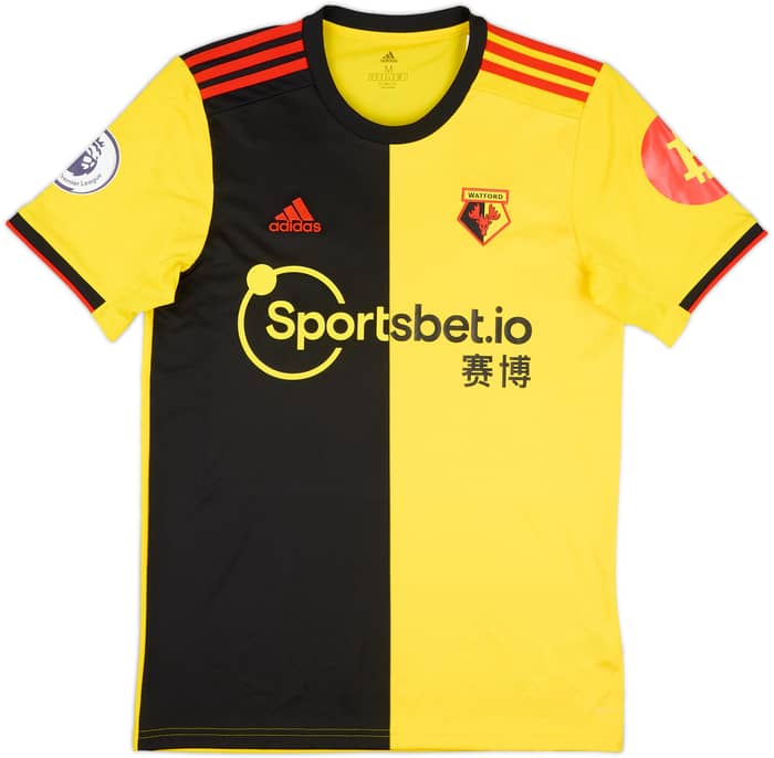 2019-20 Watford Match Issue Home Shirt Welbeck #10