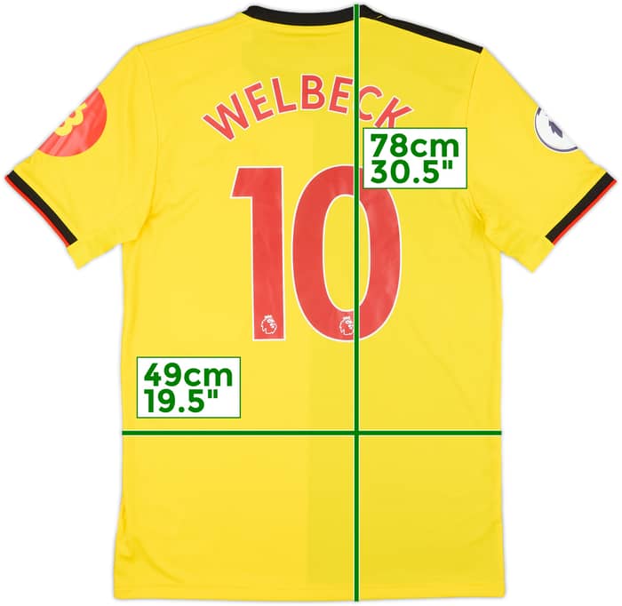 2019-20 Watford Match Issue Home Shirt Welbeck #10