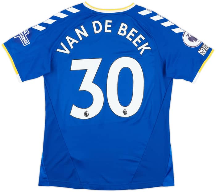 2021-22 Everton Match Issue Home Shirt van de Beek #30