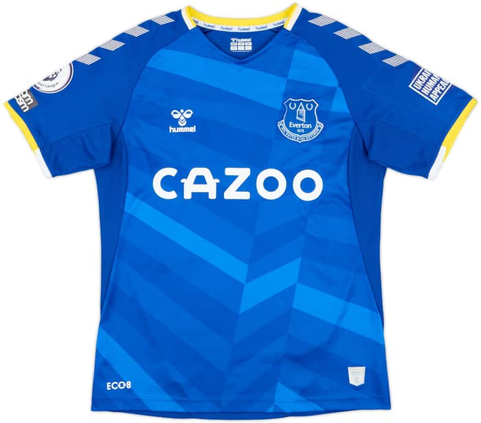 2021-22 Everton Match Issue Home Shirt van de Beek #30