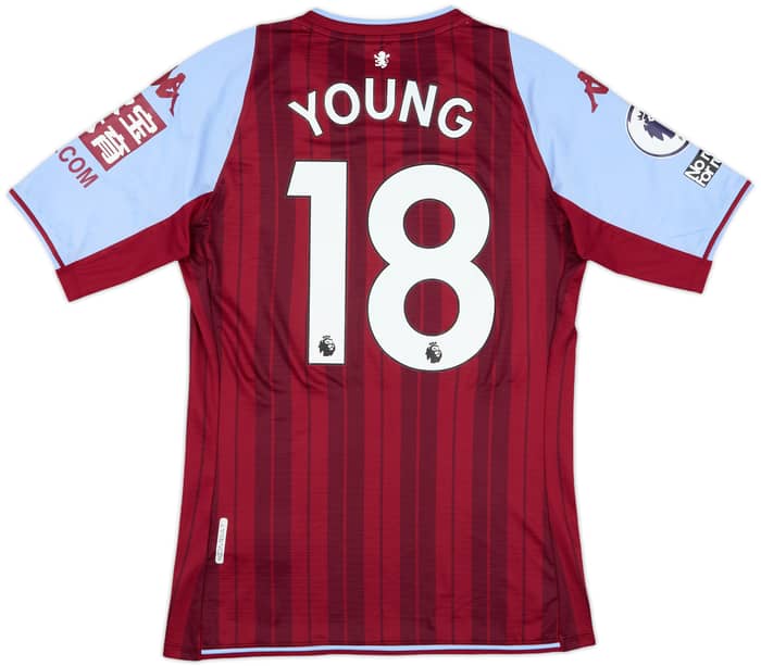 2021-22 Aston Villa Match Issue Home Shirt Young #18