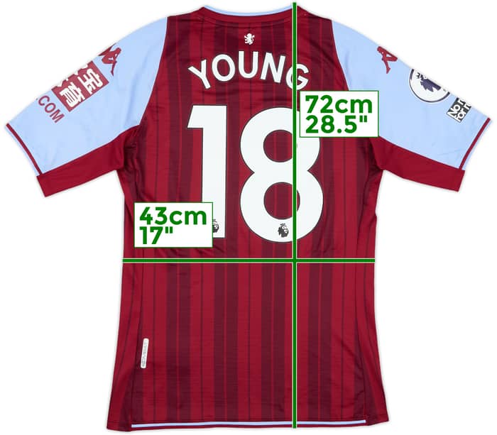 2021-22 Aston Villa Match Issue Home Shirt Young #18