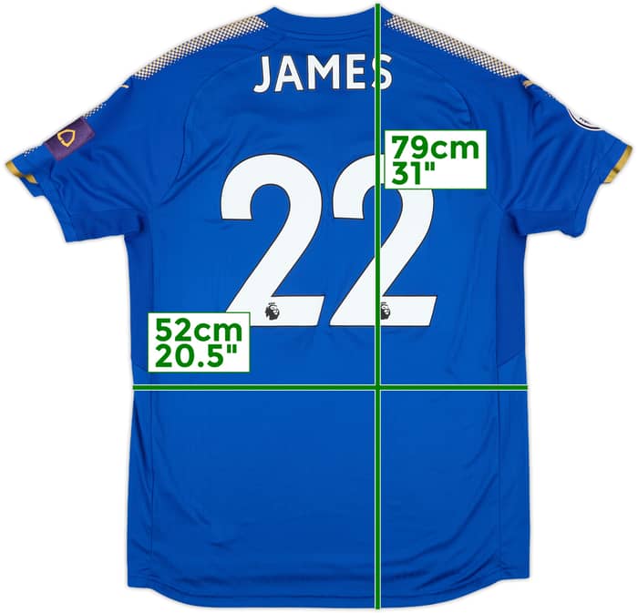 2017-18 Leicester Match Issue Home Shirt James #22