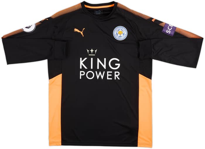 2017-18 Leicester Match Issue GK Shirt Schmeichel #1
