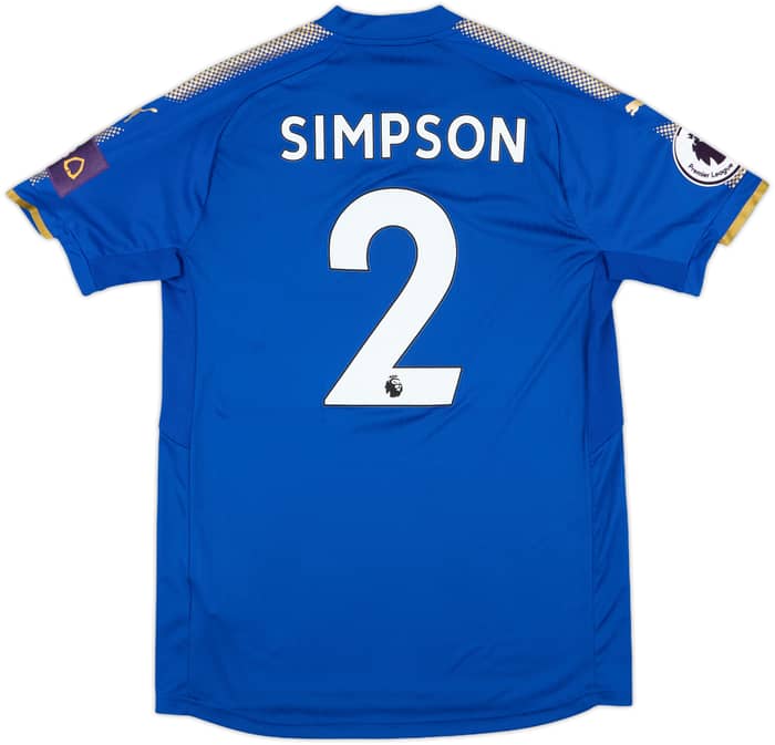 2017-18 Leicester Match Issue Home Shirt Simpson #2