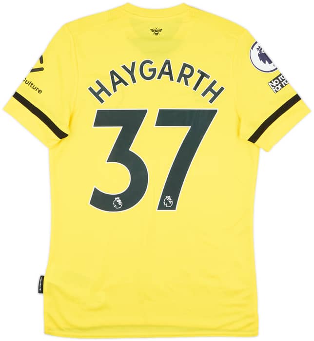 2021-22 Brentford Match Issue Away Shirt Haygarth #37