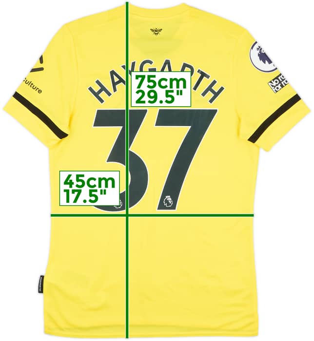 2021-22 Brentford Match Issue Away Shirt Haygarth #37