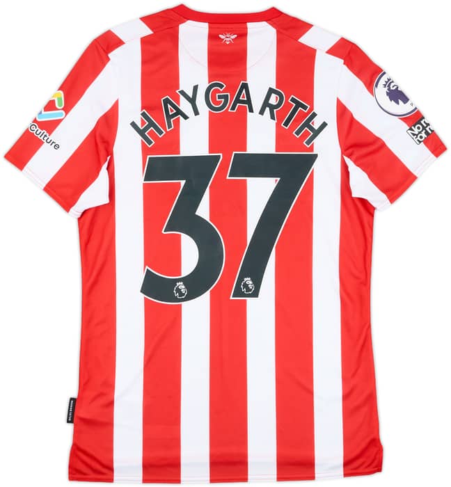 2021-22 Brentford Match Issue Home Shirt Haygarth #37