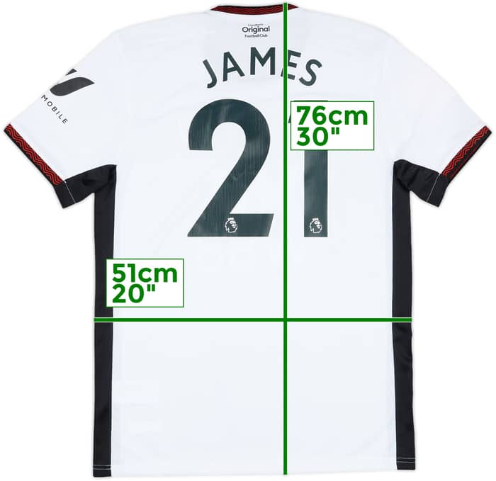 2022-23 Fulham Match Issue FA Cup Home Shirt James #21