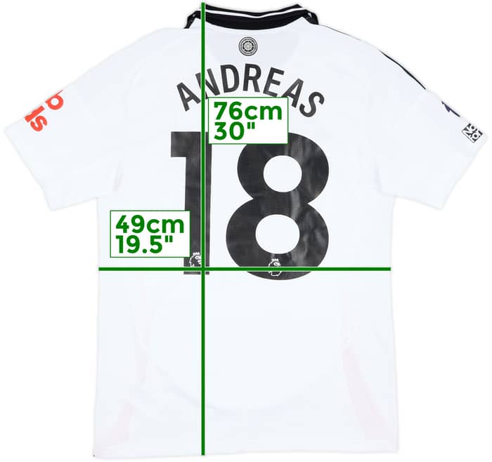 2024-25 Fulham Match Issue Home Shirt Andreas #18