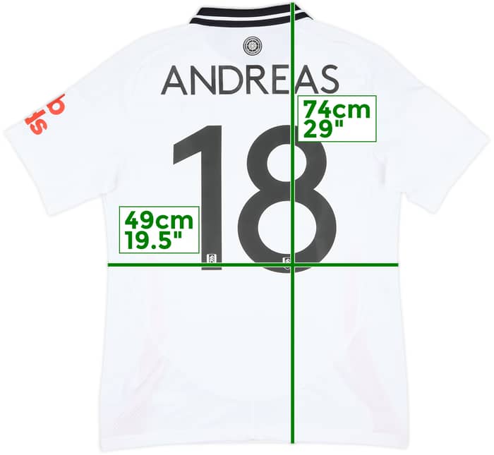 2024-25 Fulham Match Issue FA Cup Home Shirt Andreas #18