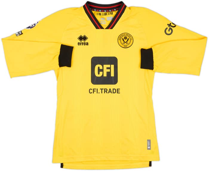 2023-24 Sheffield United Match Issue Away L/S Shirt Norwood #16