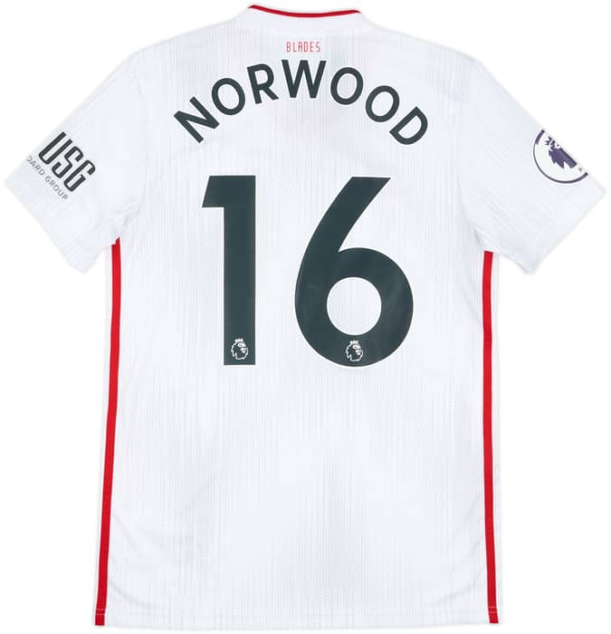 2019-20 Sheffield United Match Issue Away Shirt Norwood #16