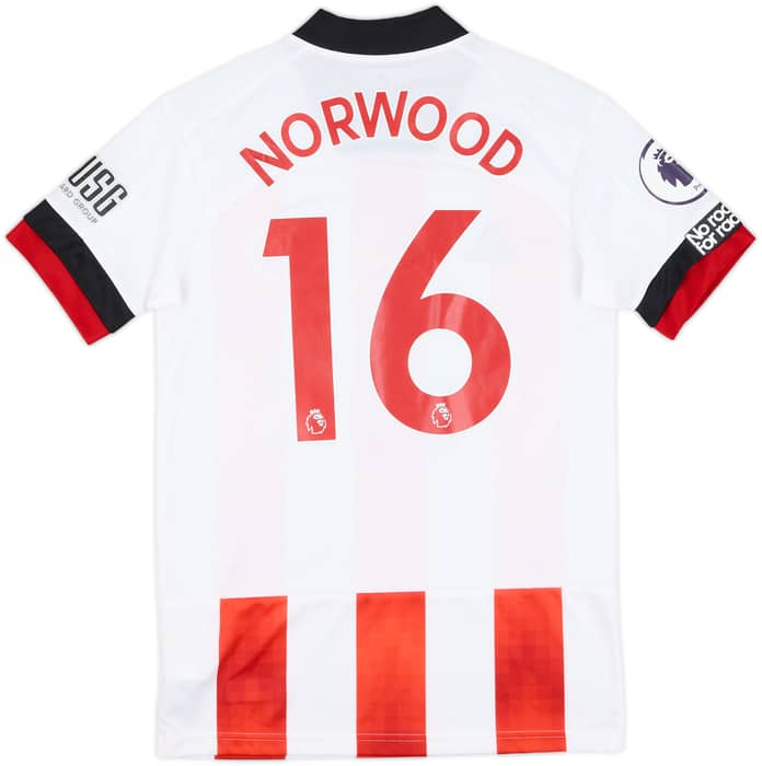 2020-21 Sheffield United Match Issue Home Shirt Norwood #16