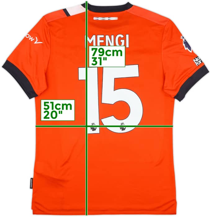 2023-24 Luton Match Issue Home Shirt Mengi #15