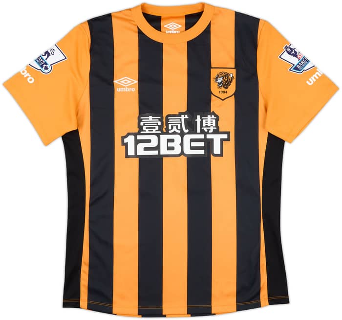 2014-15 Hull City Match Issue Home Shirt Brady #11