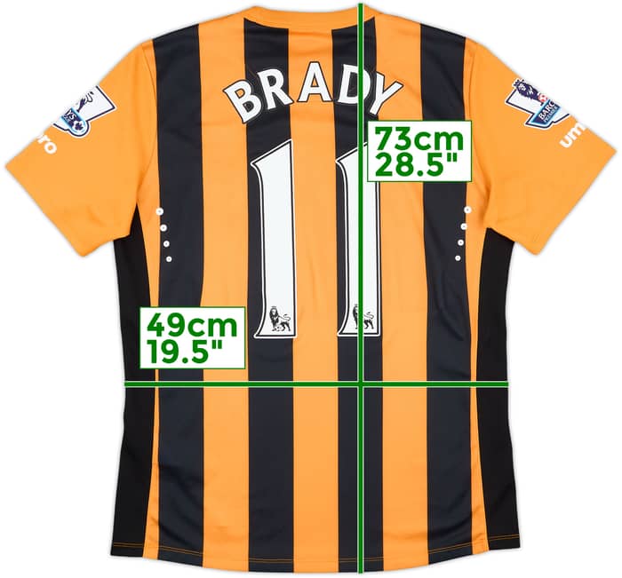 2014-15 Hull City Match Issue Home Shirt Brady #11